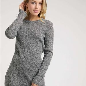 Gray Knit Sweater Dress